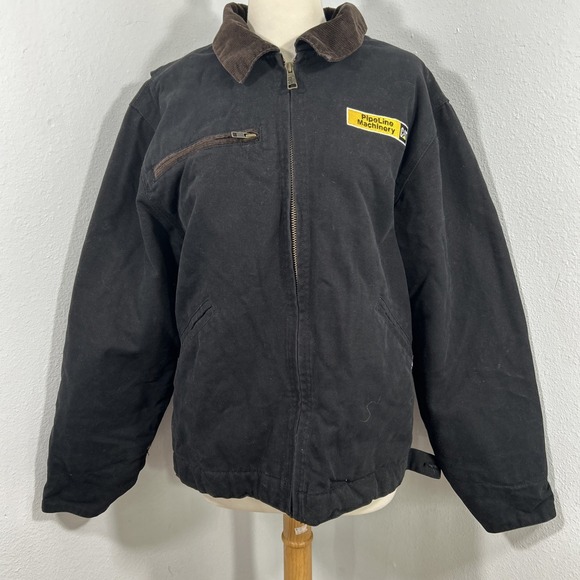 Dri Duck Canvas Bomber Jacket S Black Sherpa Utility Workwear Corduroy‎ Collar